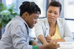 black woman mentor to black boy